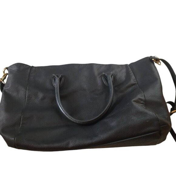 B-low The Belt Mila Blue Pebbled Leather Double Strap Crossbody Tote Bag Purse - Picture 6 of 8